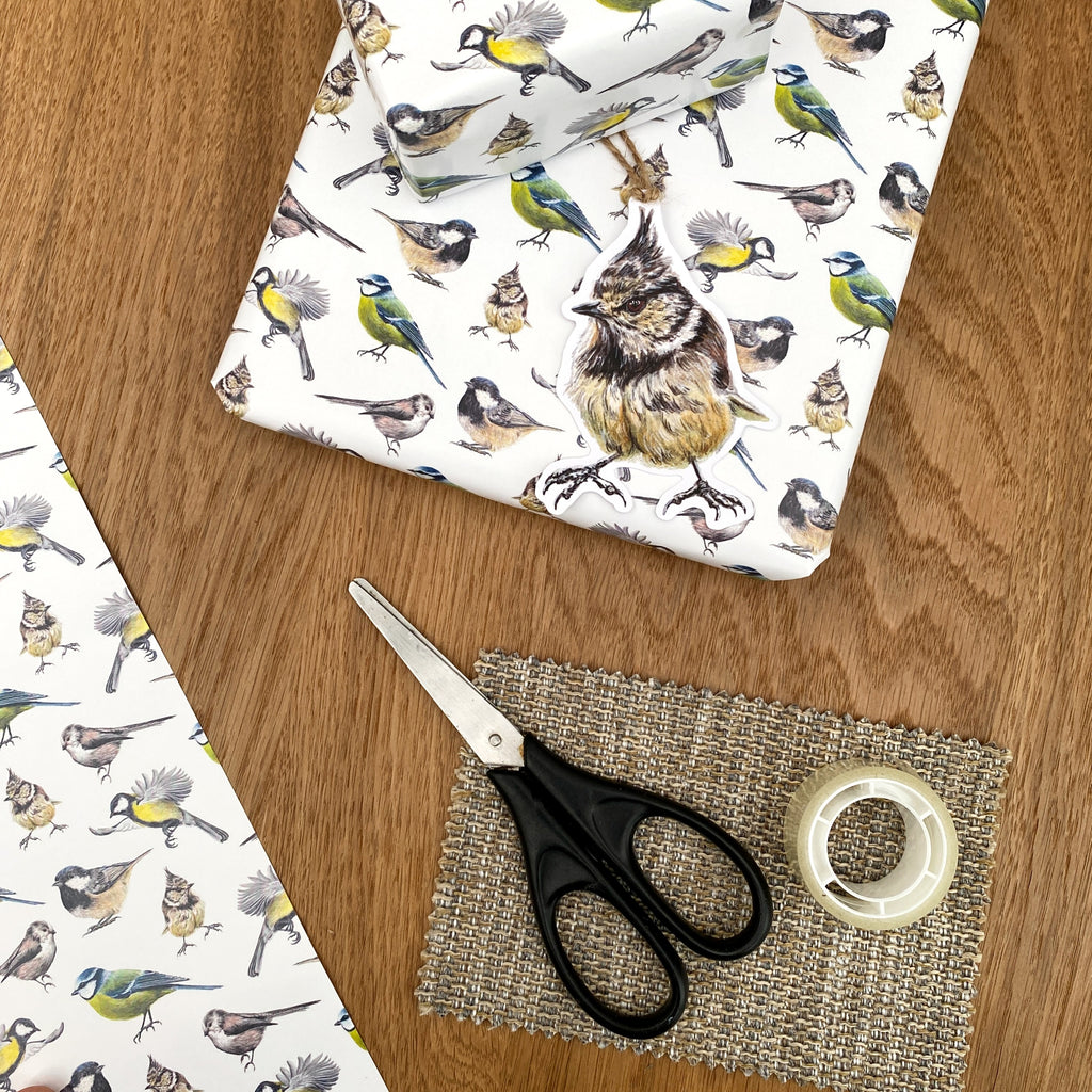 Garden Tits Gift Wrap and Tag - Discontinued (A2)
