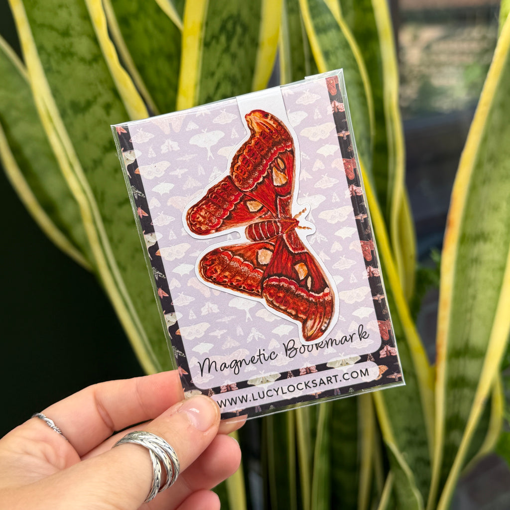 Atlas Moth Magnetic Bookmark
