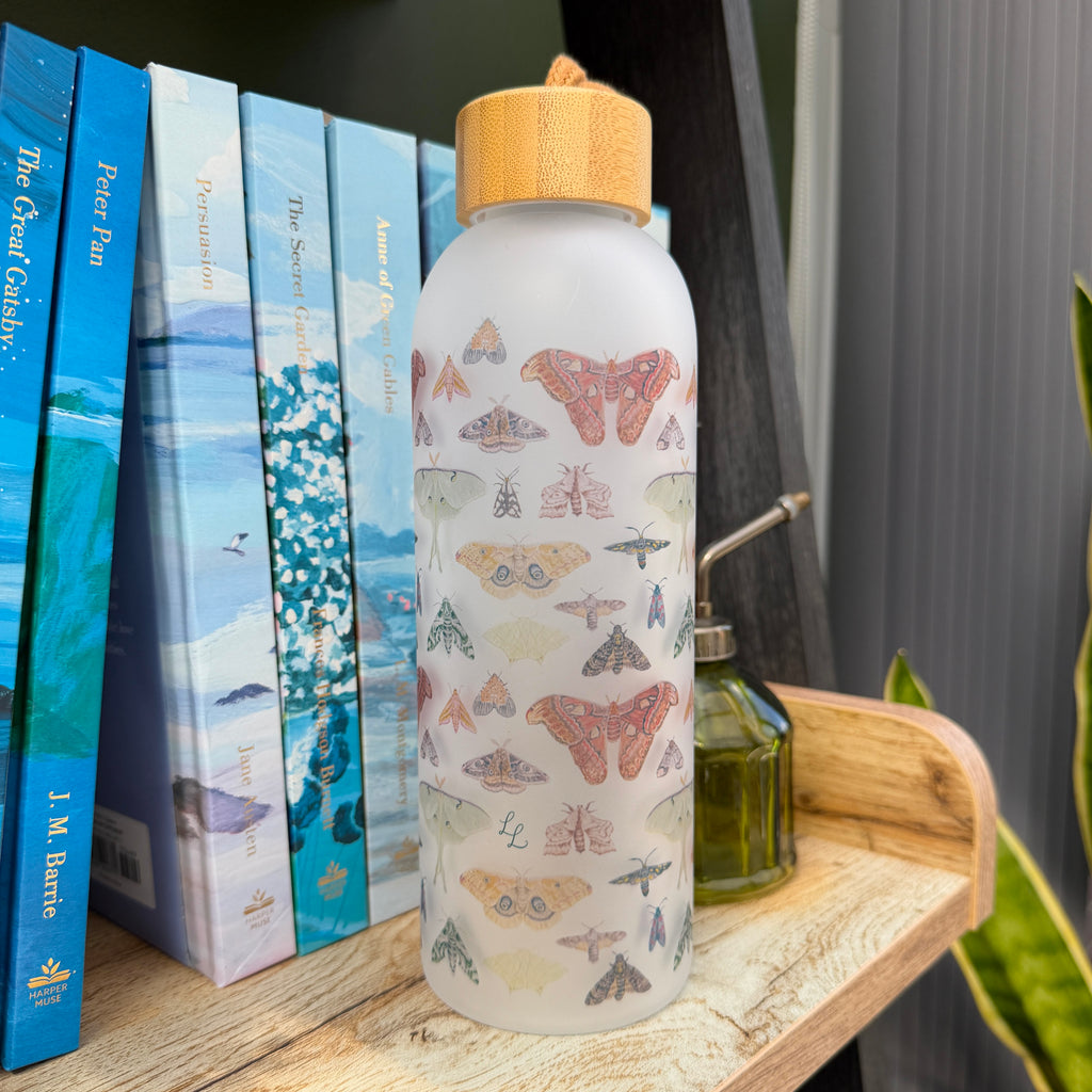Moth25oz Glass Water Bottle