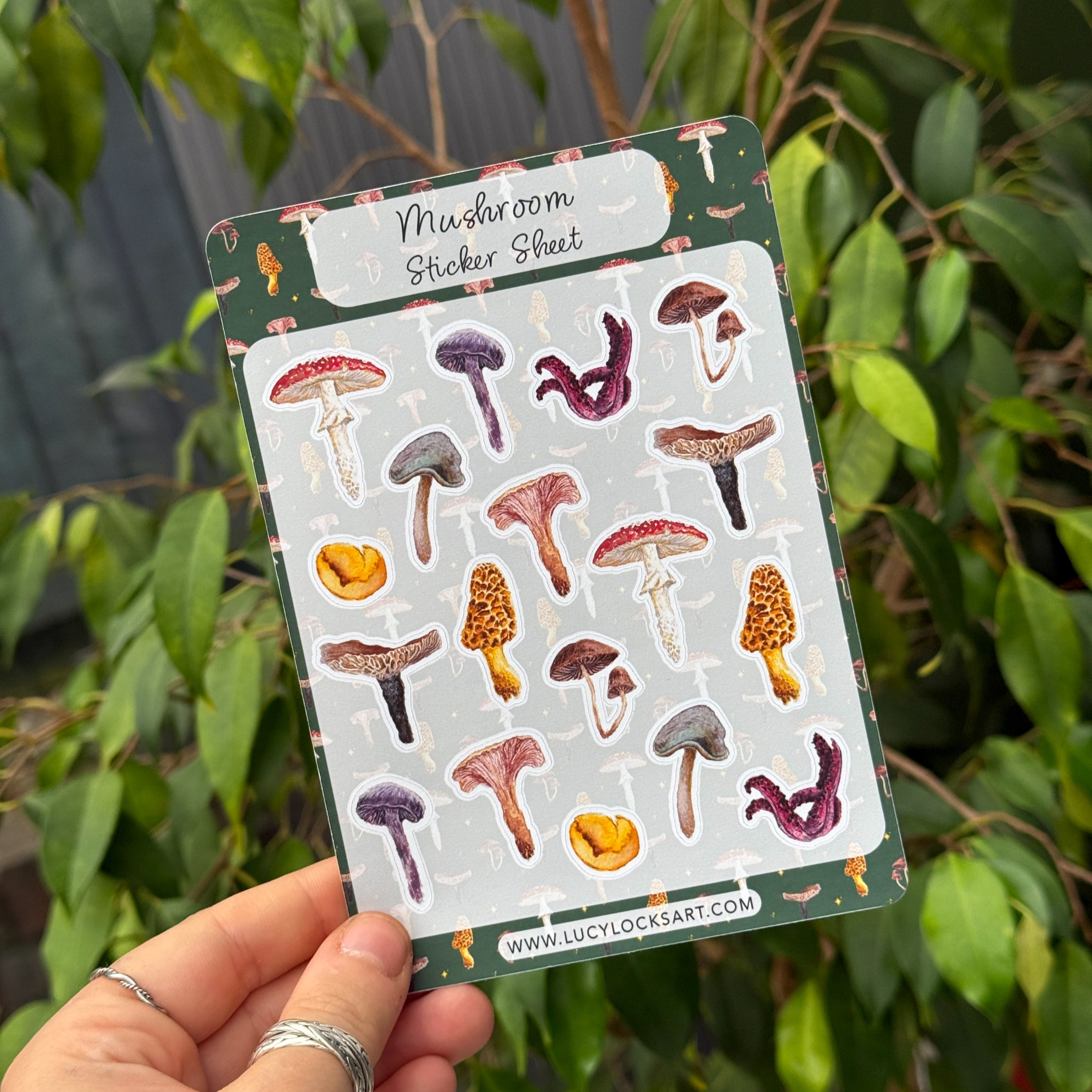 Green Mushroom Sticker Sheet