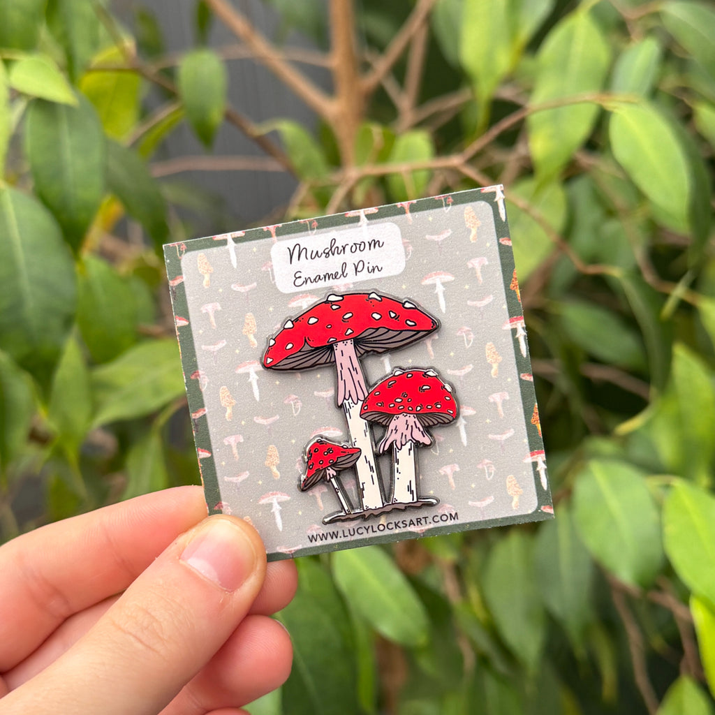 Mushroom Enamel Pin