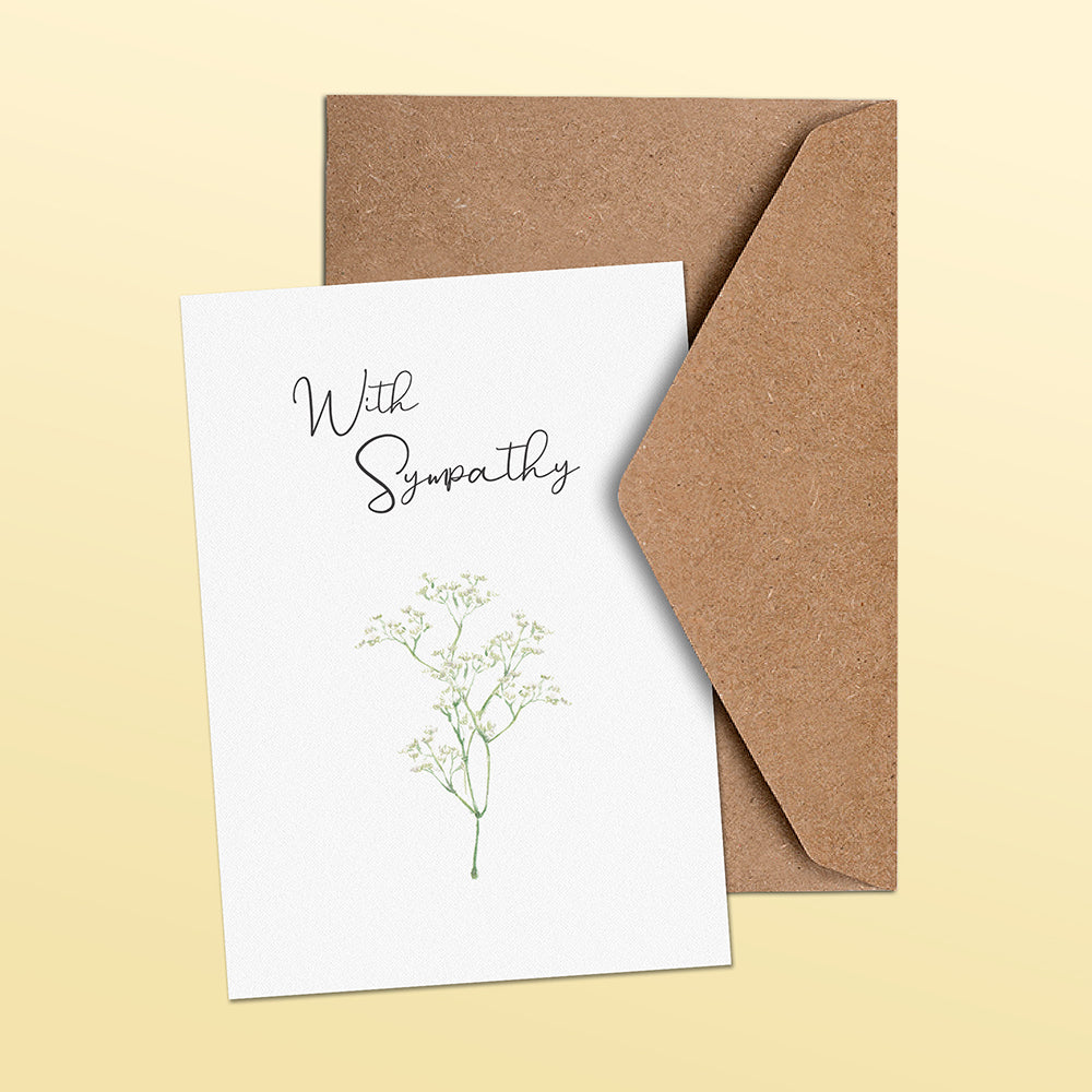 Floral Sympathy Greetings Card