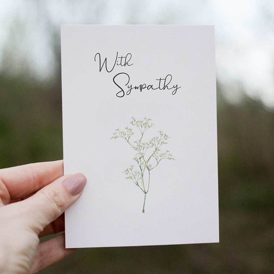 Floral Sympathy Greetings Card