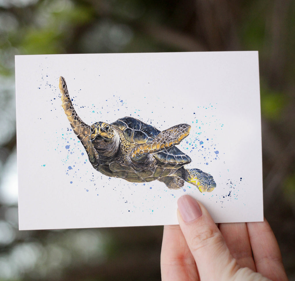 Handmade Greetings Card – Blank Inside, Turtally Yours