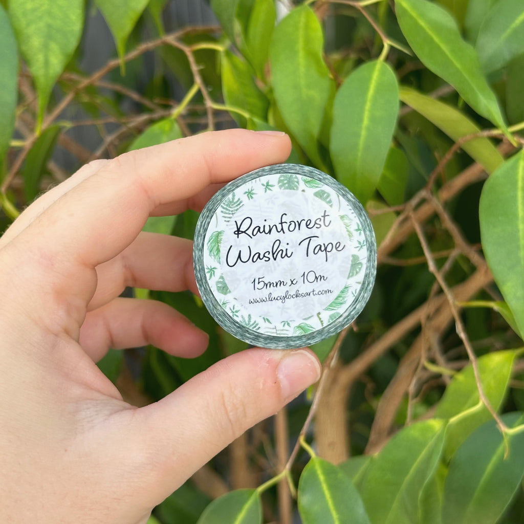 Rainforest Leaves Washi Tape image 1