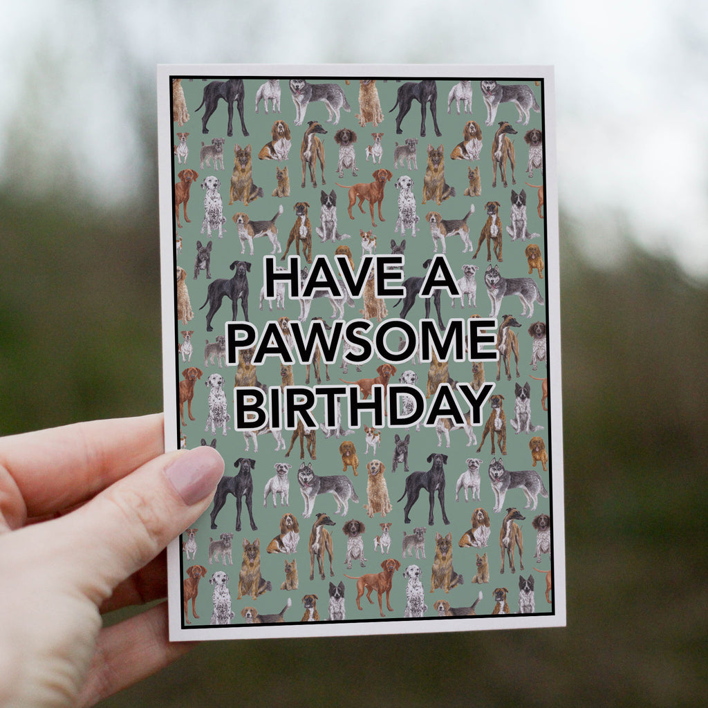 Have a Pawsome Birthday Greetings Card image 0