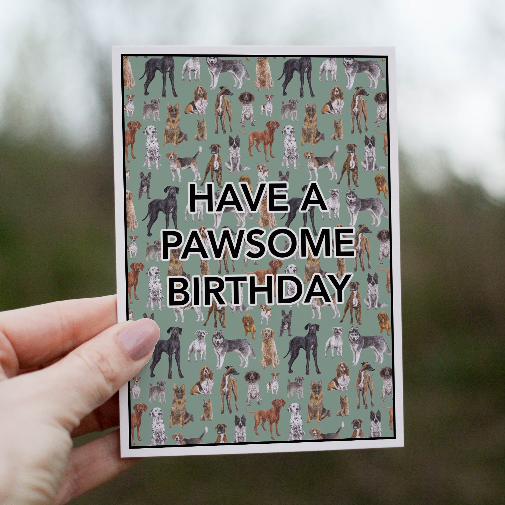 Have a Pawsome Birthday Greetings Card image 0