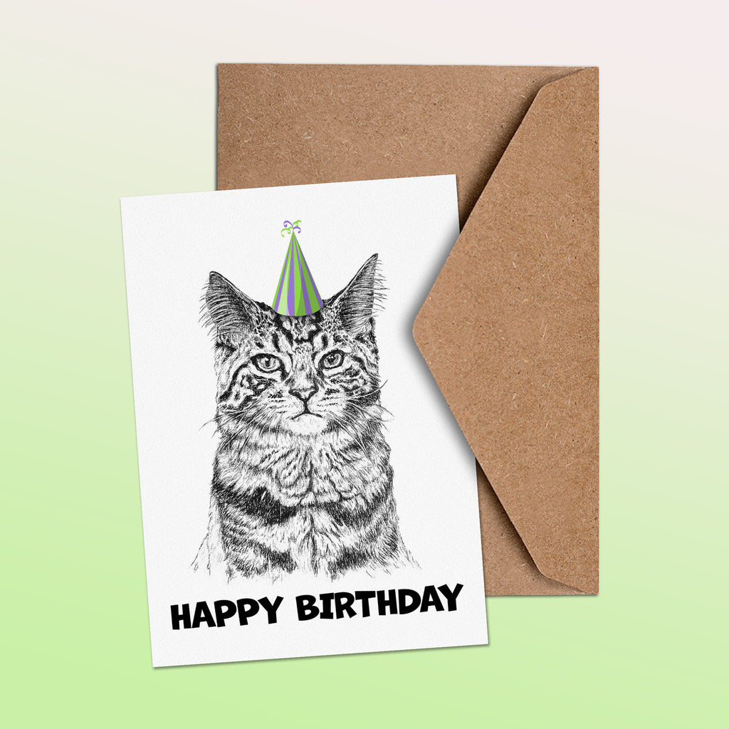 Cat (#1) Greetings Card image 1