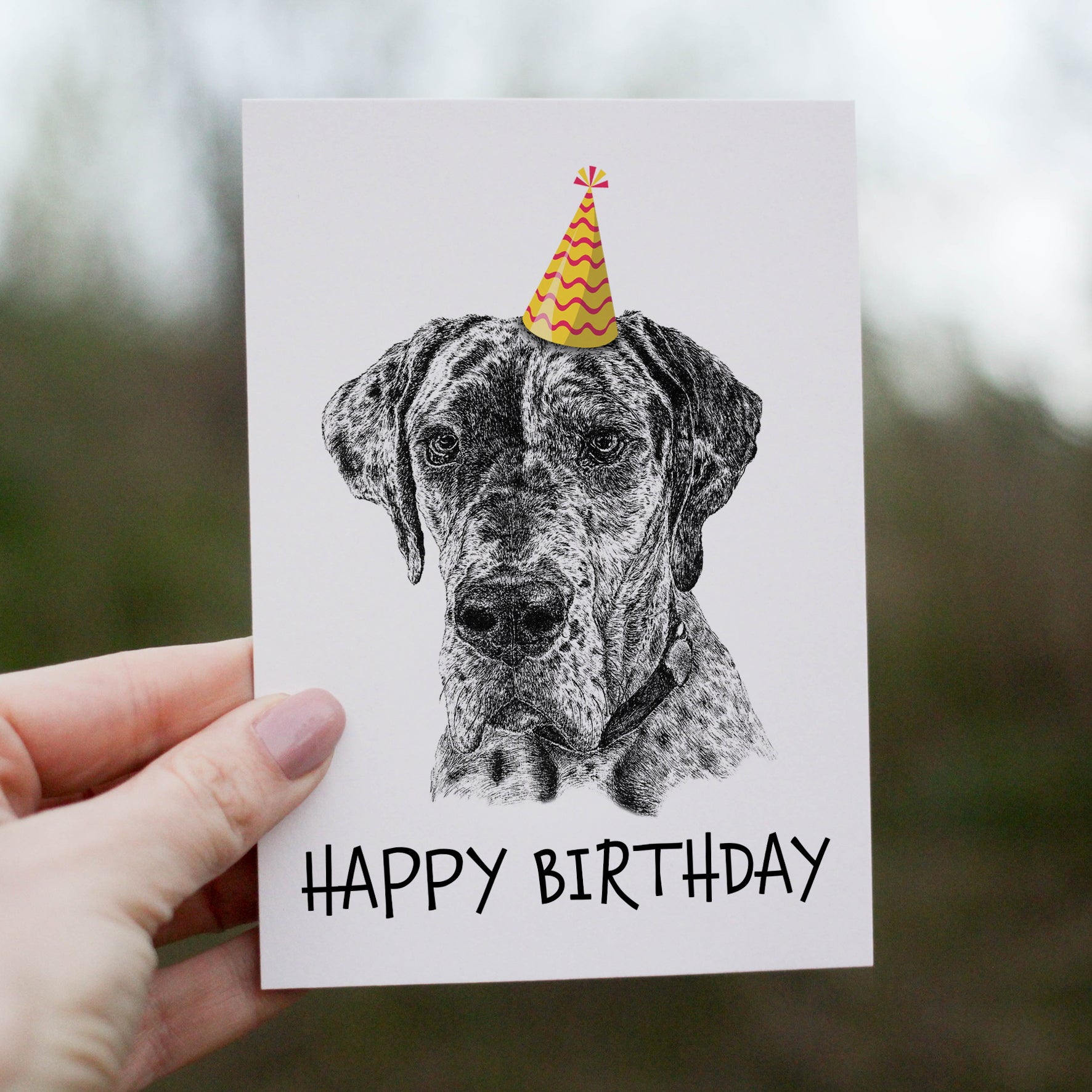Great Dane (#1) Greetings Card image 0