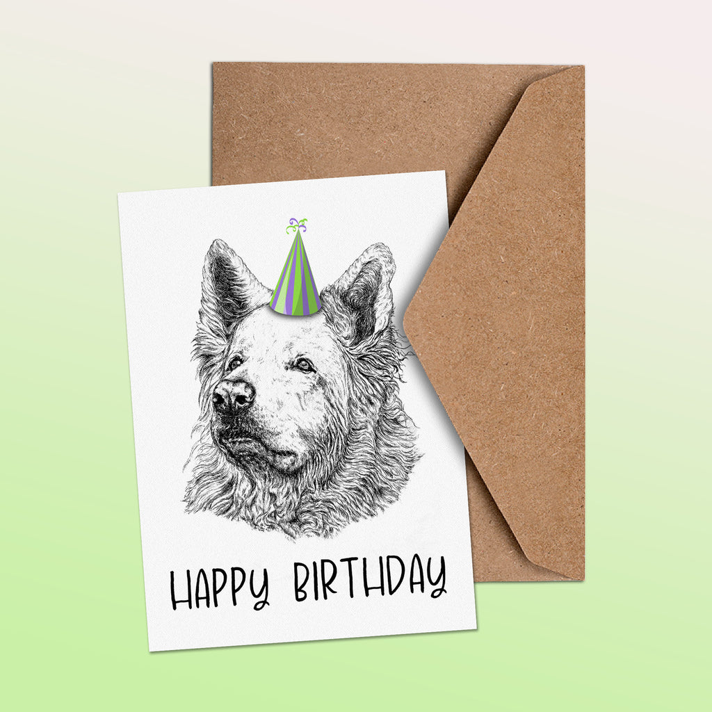 White Shepherd (#1) Greetings Card image 1