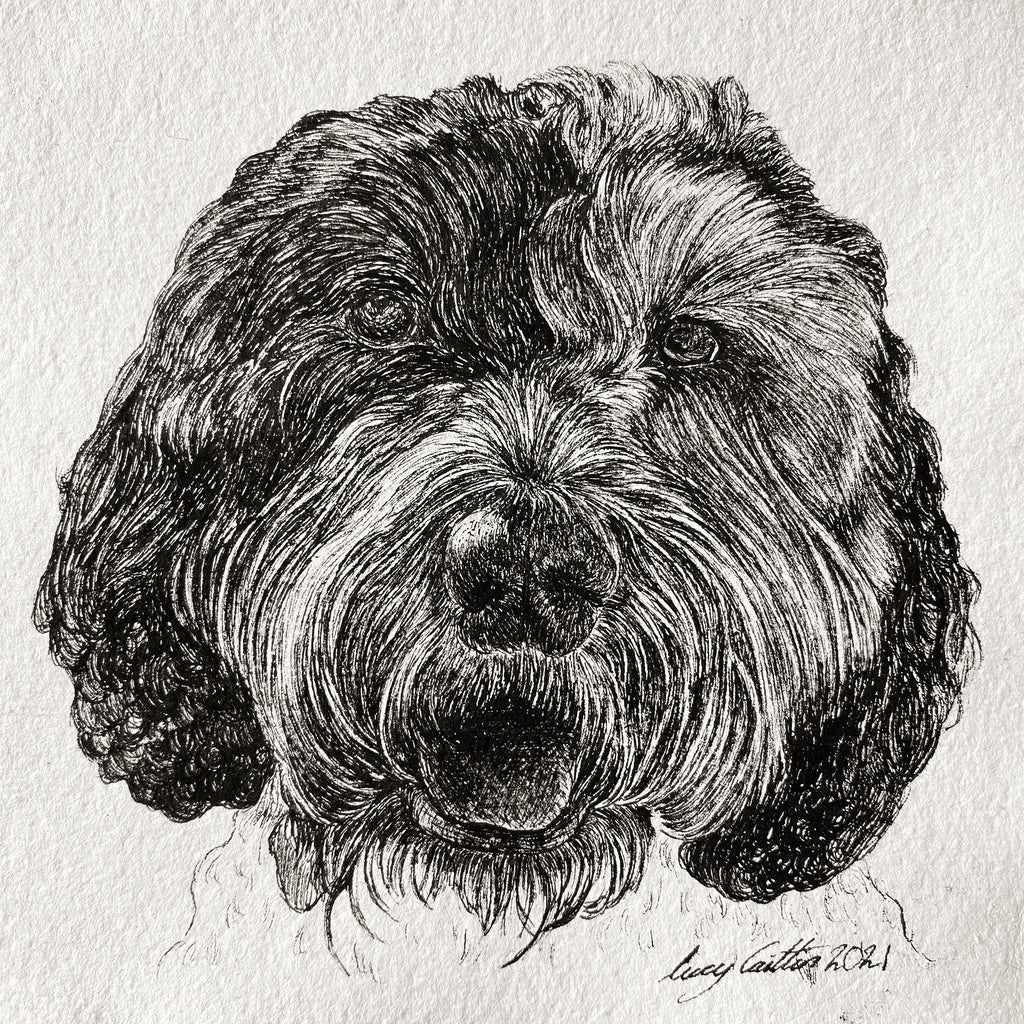 15cm Square Pet Portrait Commission image 5