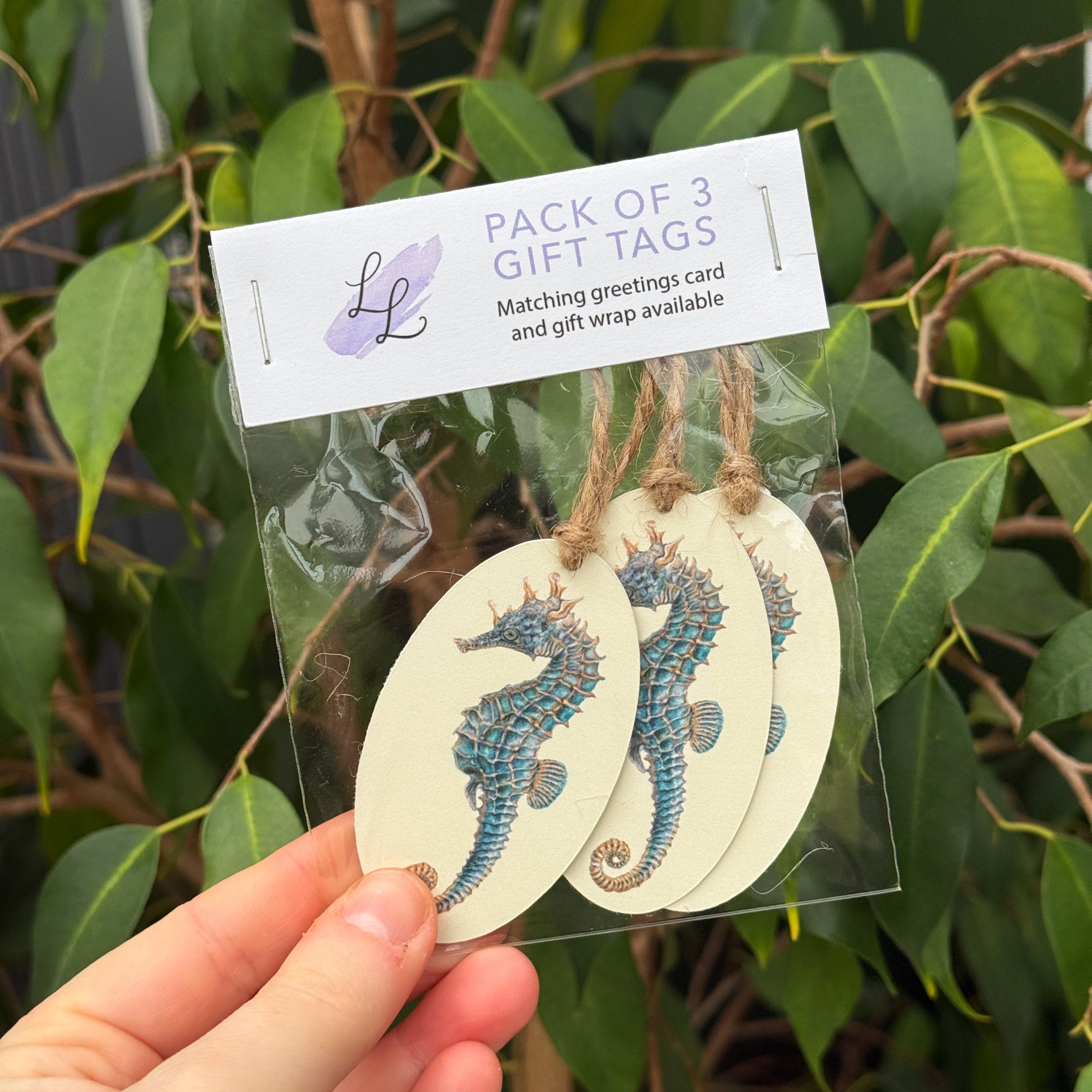 Seahorse - Pack of 3 Gift Tags image 0