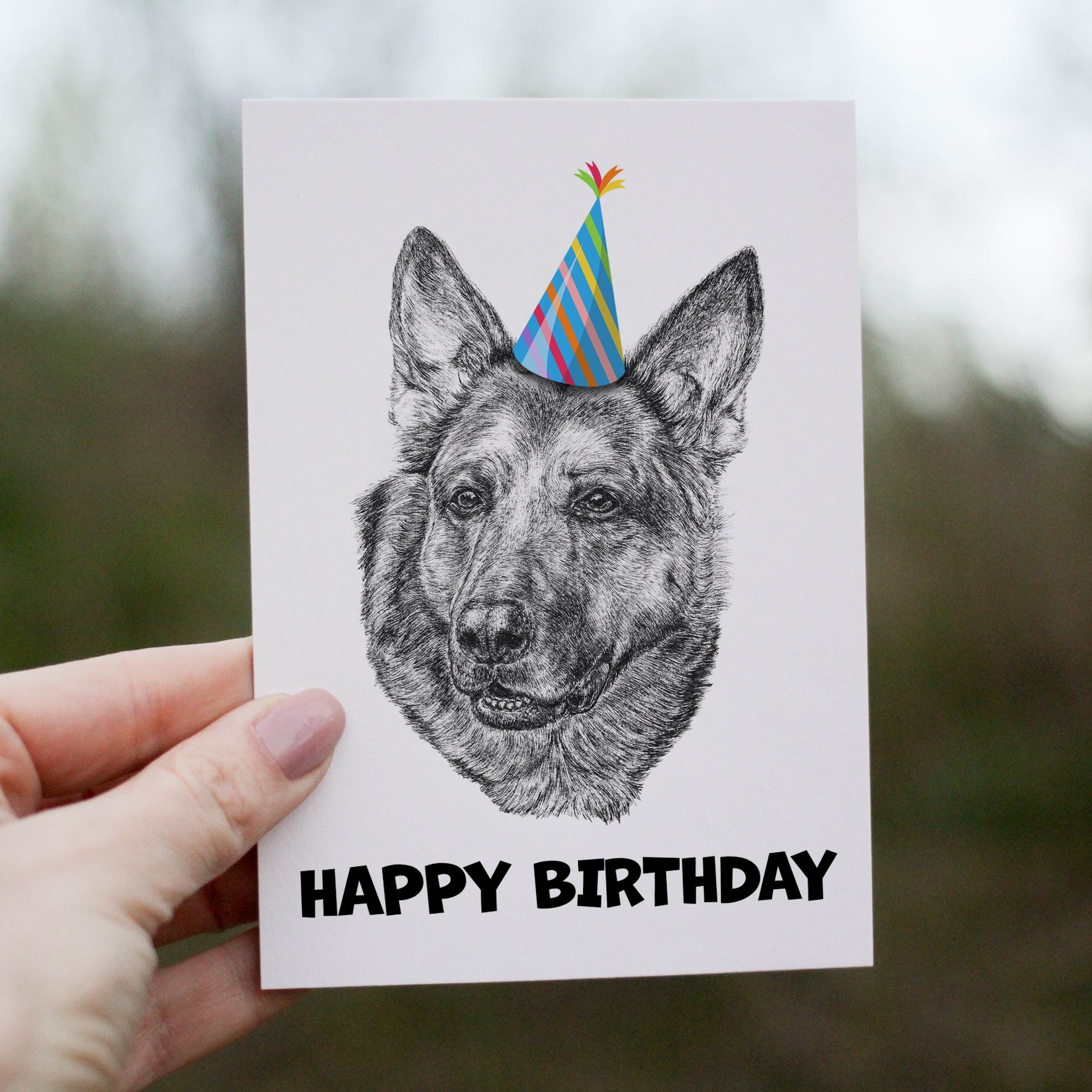 German Shepherd (#1) Greetings Card image 0