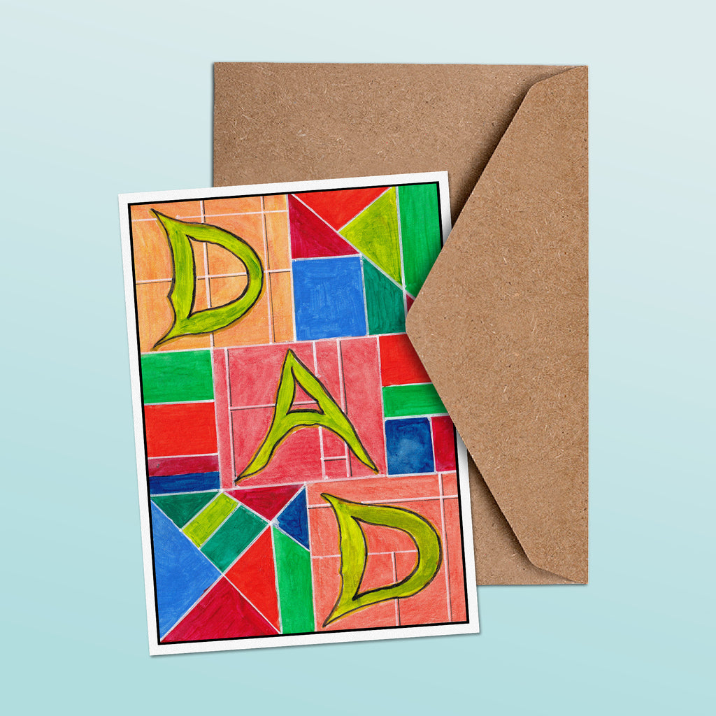 Abstract Fathers Day Greetings Card image 1