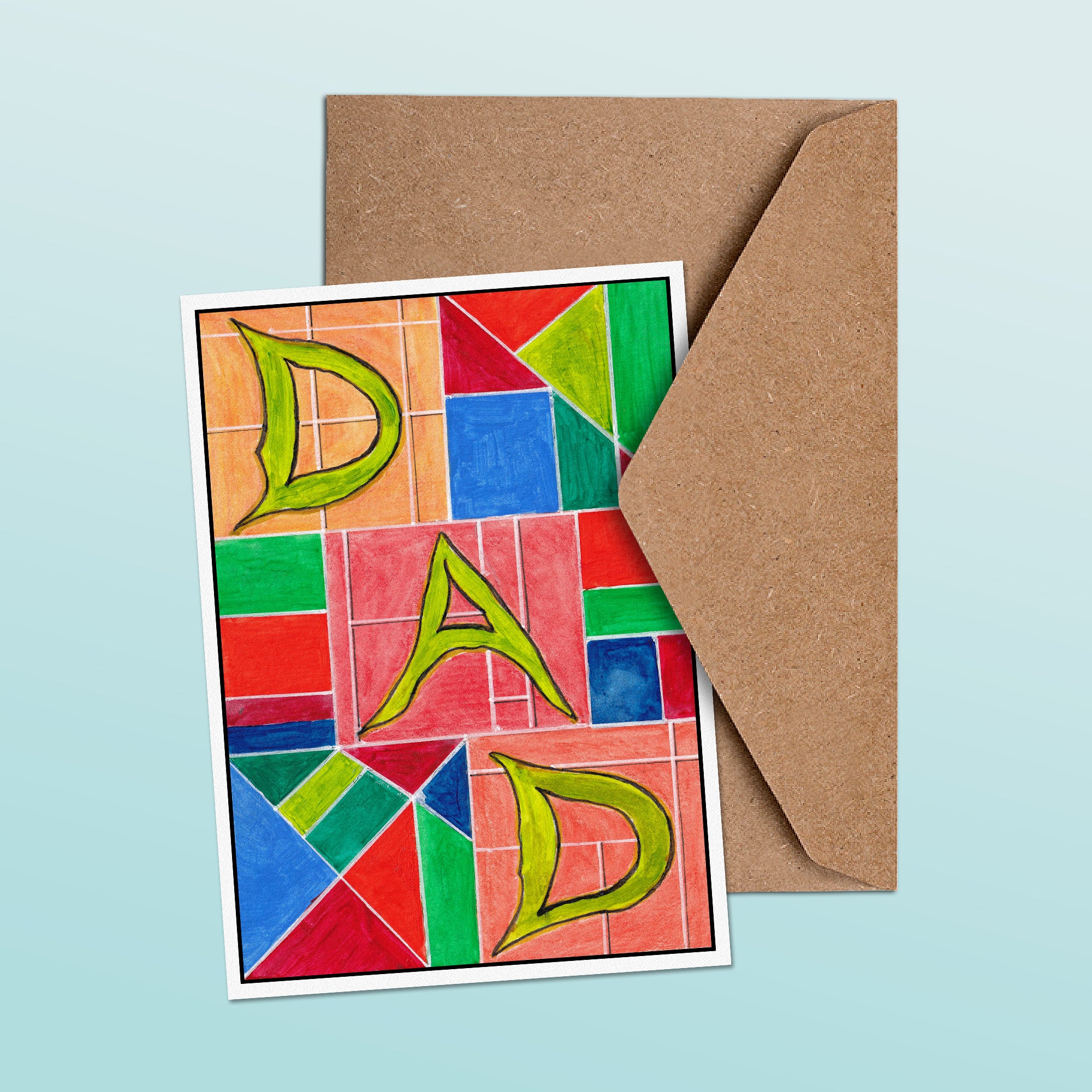 Abstract Fathers Day Greetings Card image 1