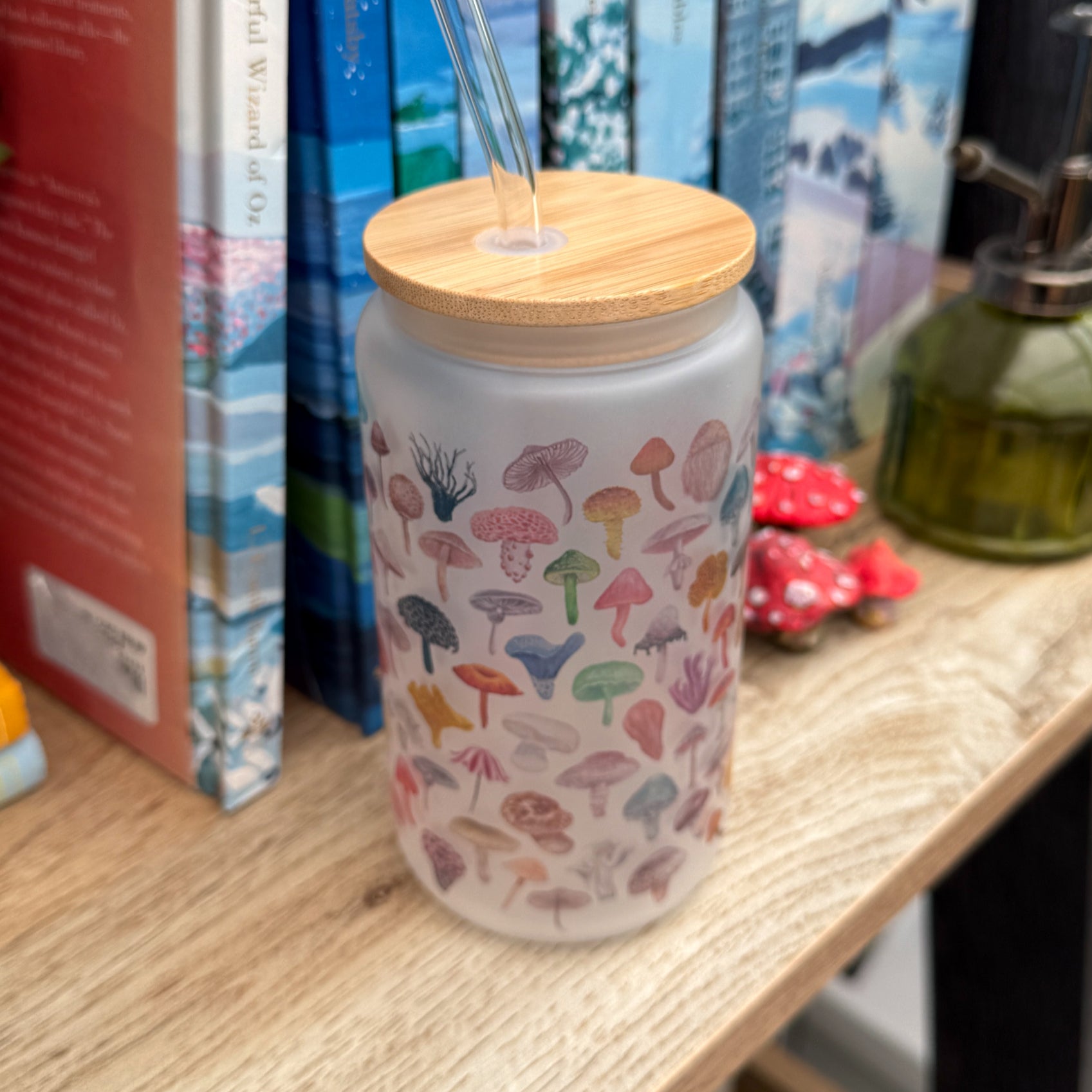 Mushroom 16oz Glass Tumblers image 1