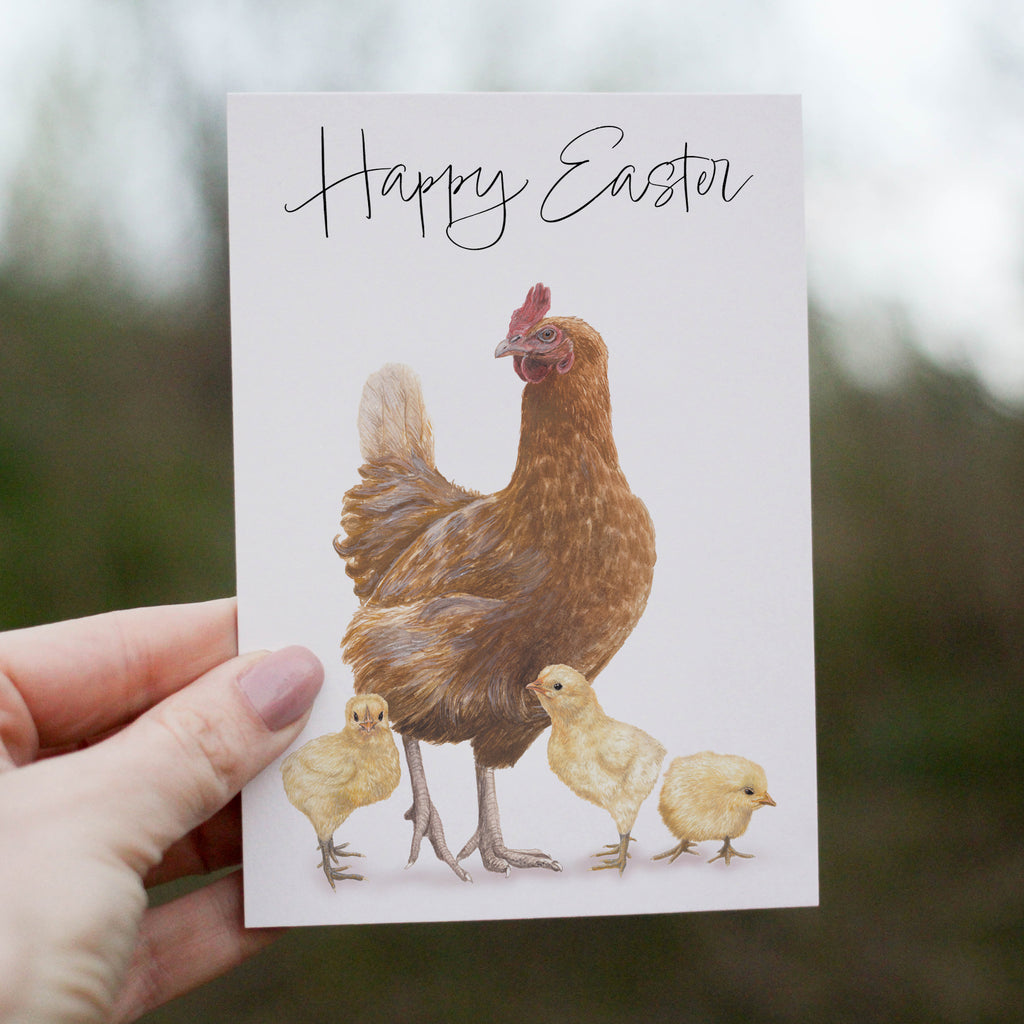 Hen and Her Chicks Easter Greetings Card image 0