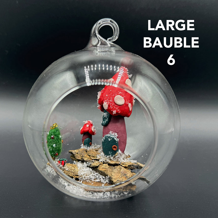 Large Mushroom Fairy Garden Glass Bauble Decoration image 5