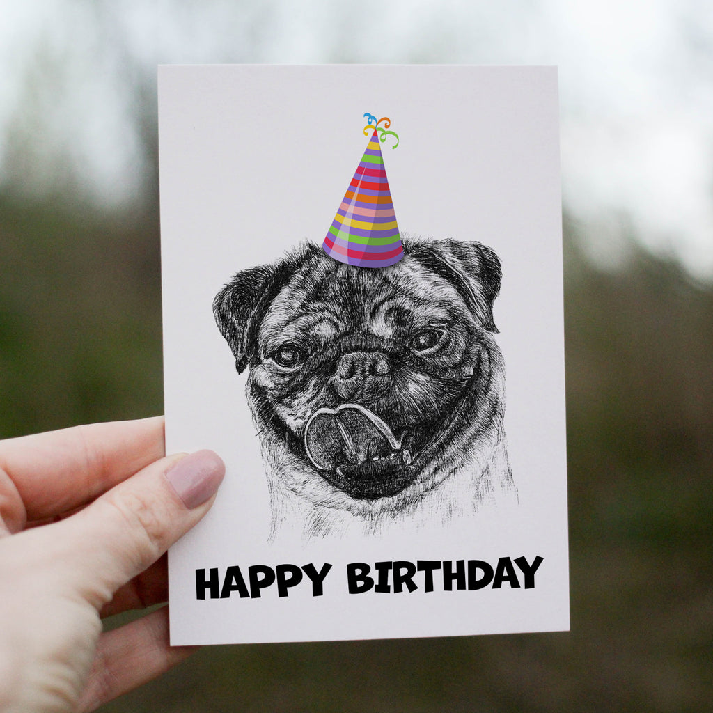 Pug (#1) Greetings Card image 0