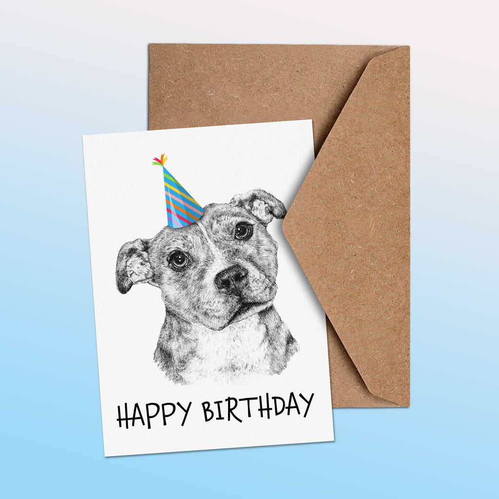 Staffordshire Bull Terrier (#1) Greetings Card image 1