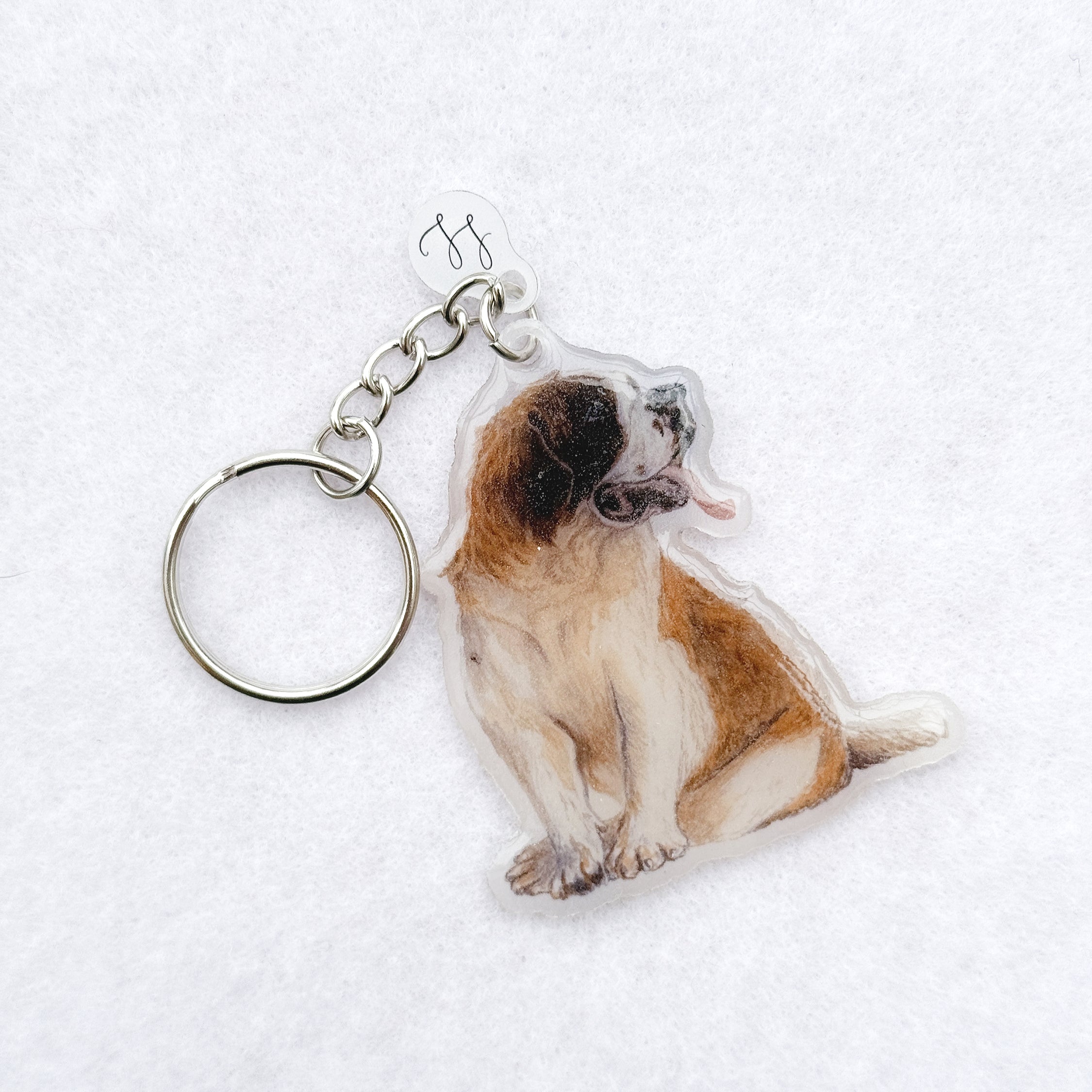 St Bernard - Handmade Keyring image 0