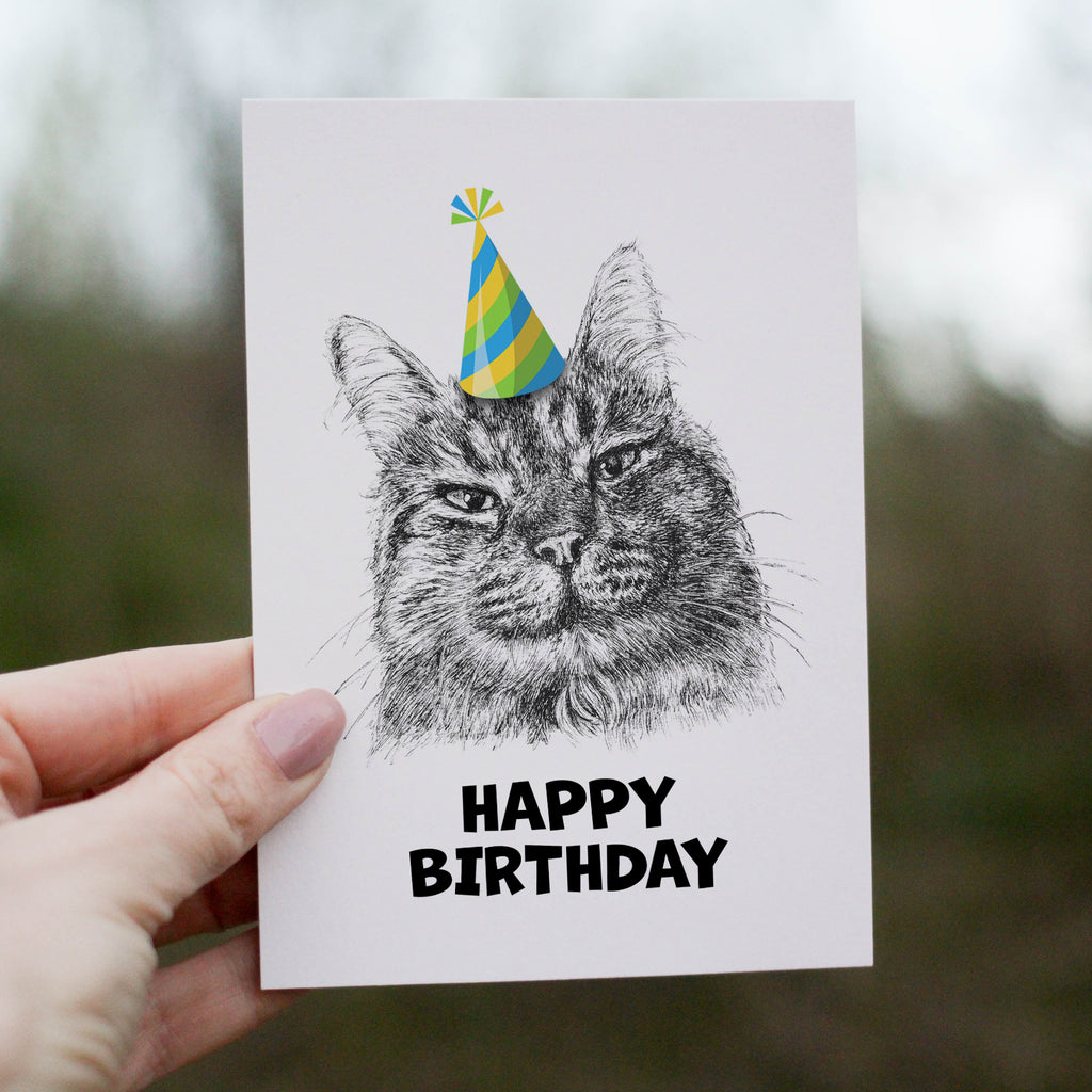 Cat (#3) Greetings Card image 0