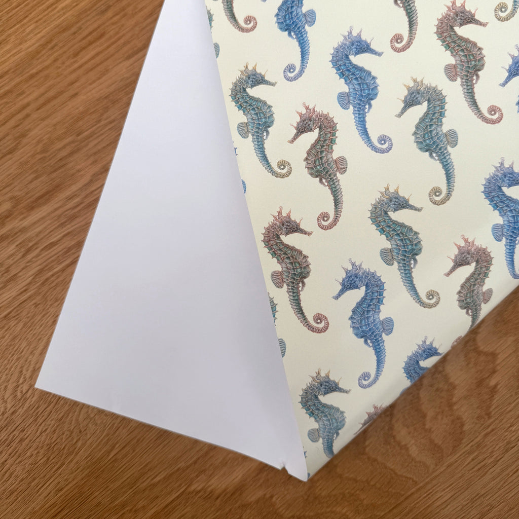 Seahorse Gift Wrap and Tag image 1