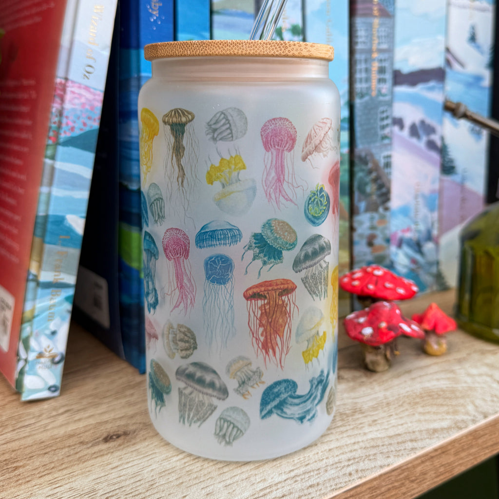 Jellyfish 16oz Glass Tumblers image 1
