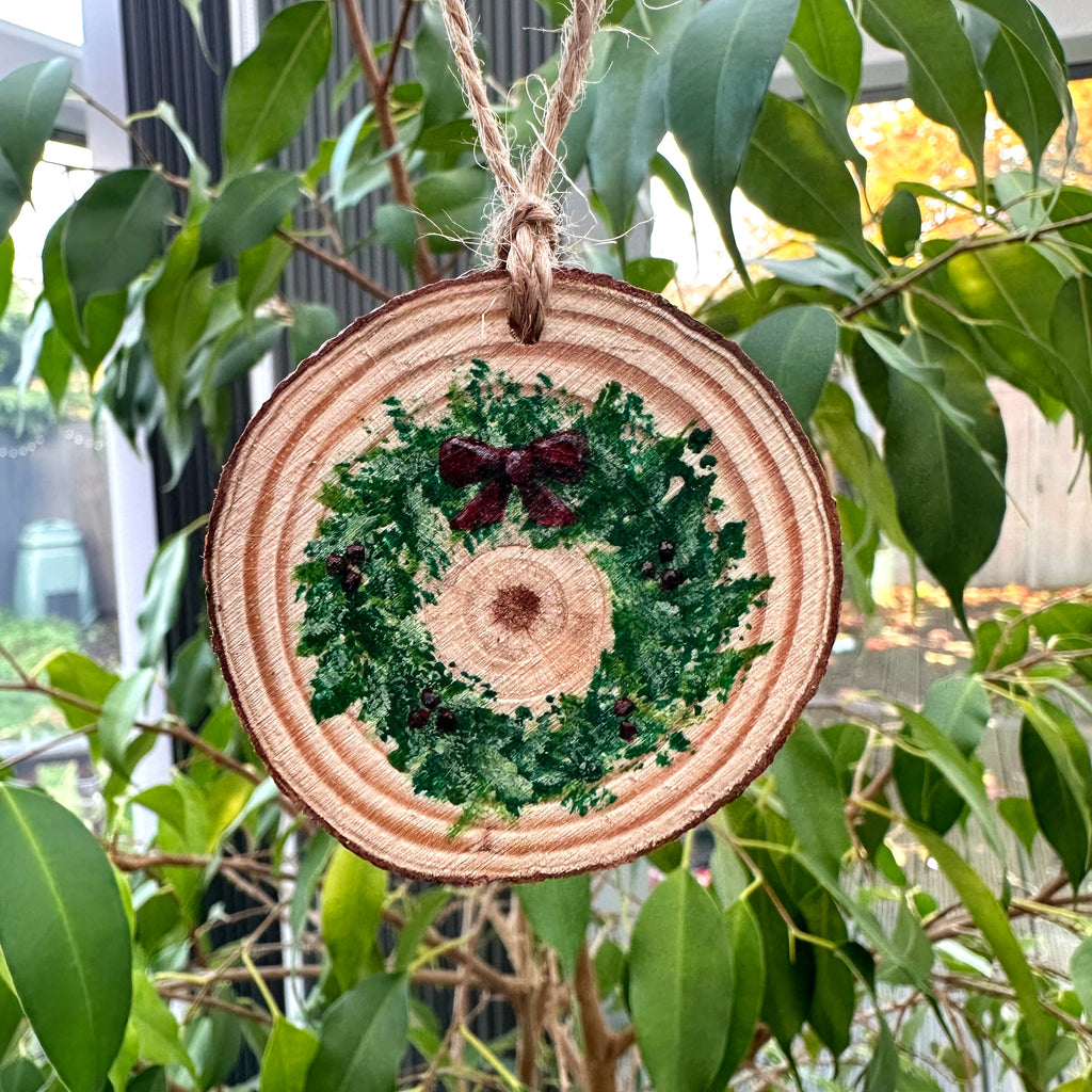 Hand Painted Wooden Disk Ornaments image 4