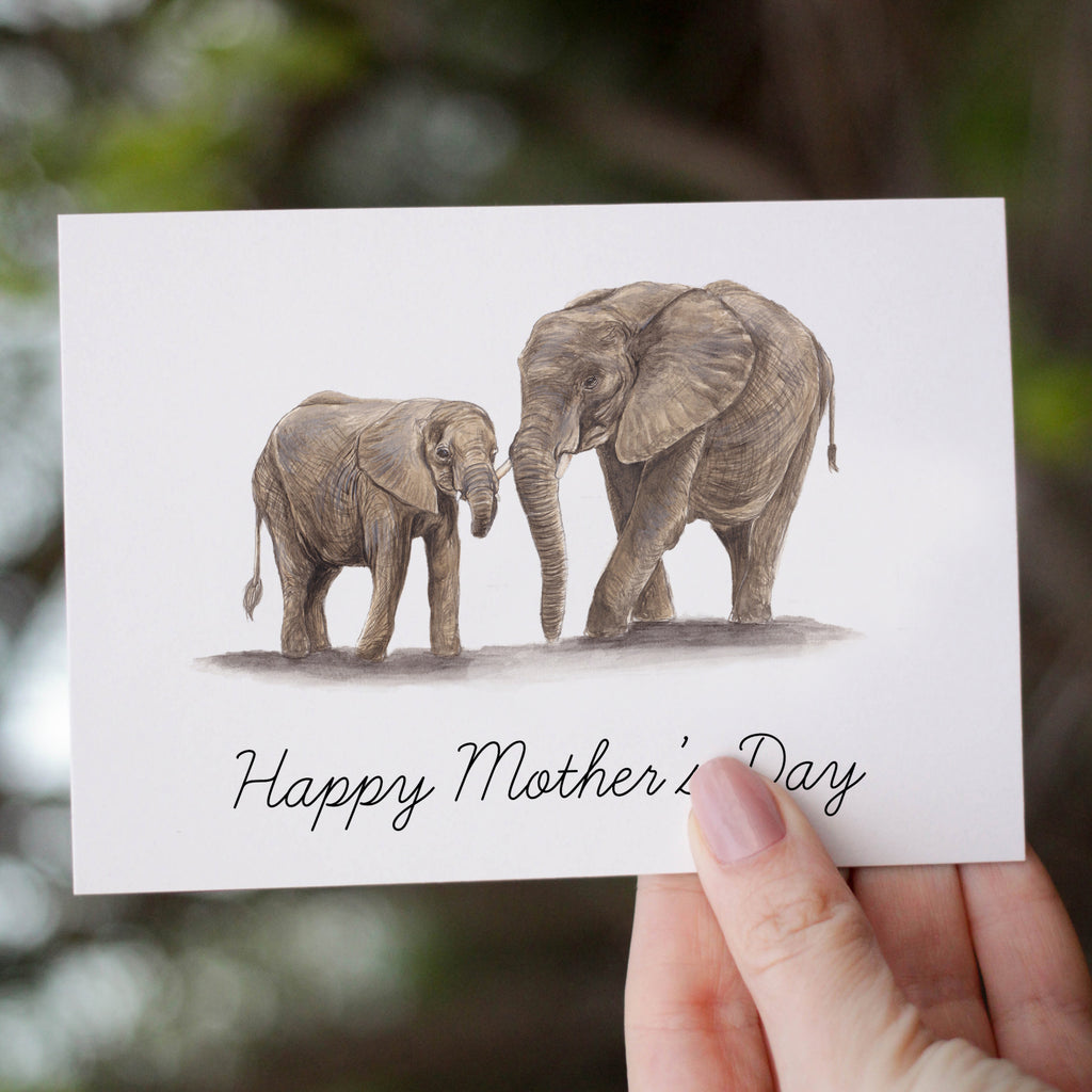 Elephants Mother's Day Greetings Card image 0