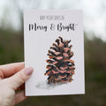 Christmas Pine Cone Greetings Card image 0