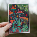 Abstract Mushrooms Greetings Card image 0