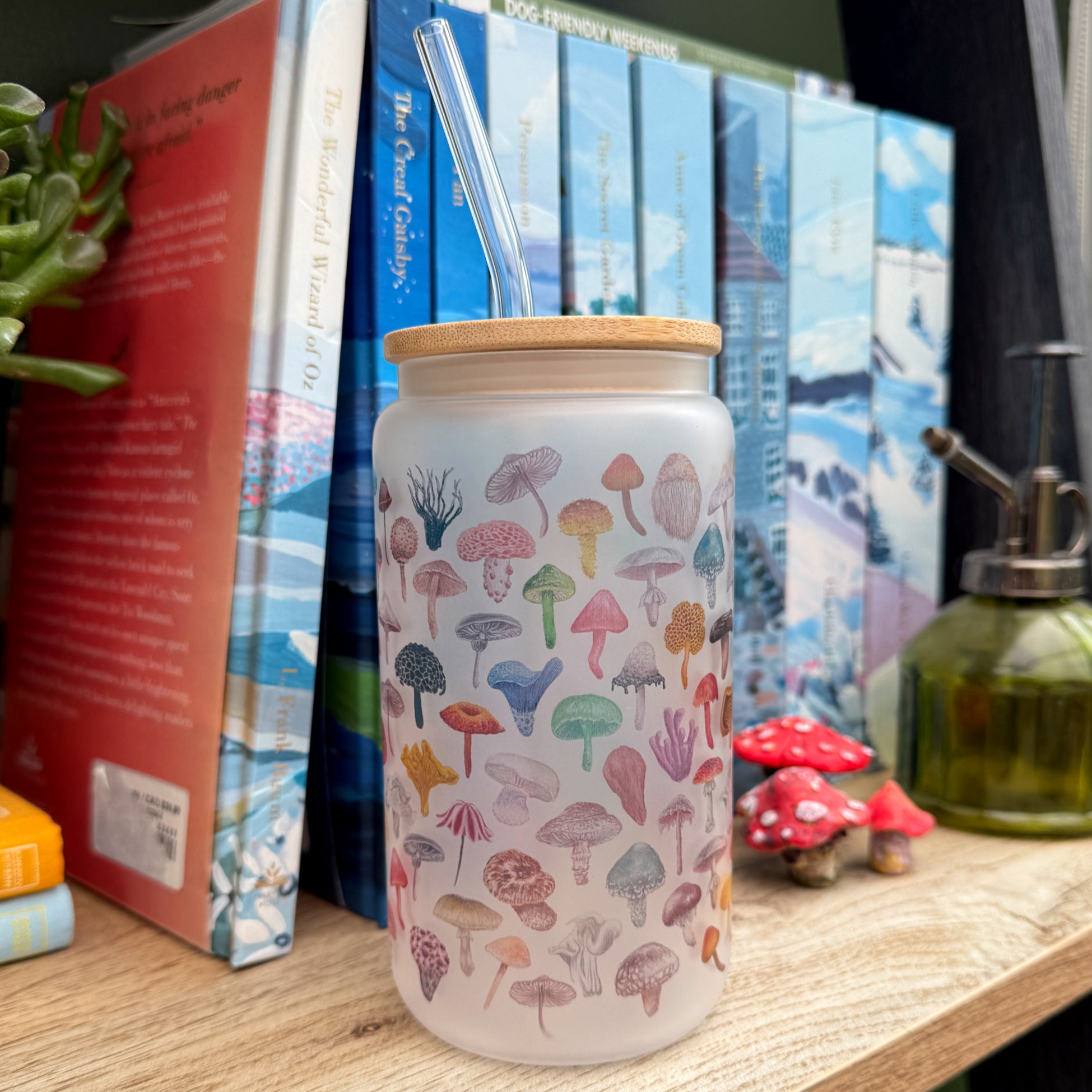 Mushroom 16oz Glass Tumblers image 2