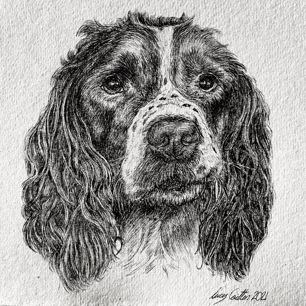 15cm Square Pet Portrait Commission image 0