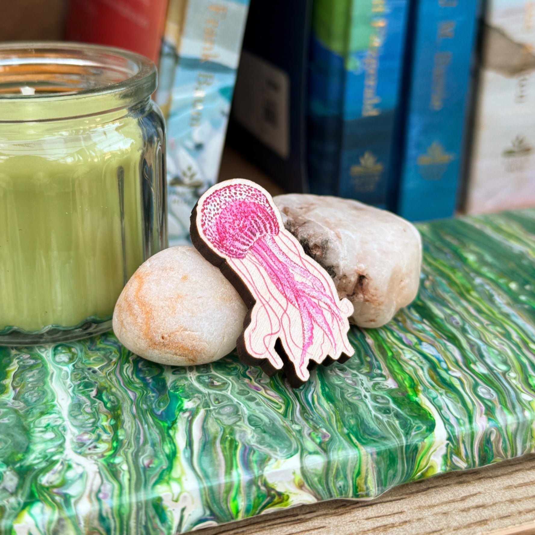 Jellyfish Wooden Pin image 8