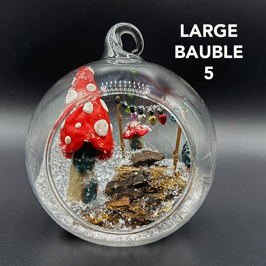 Large Mushroom Fairy Garden Glass Bauble Decoration image 4