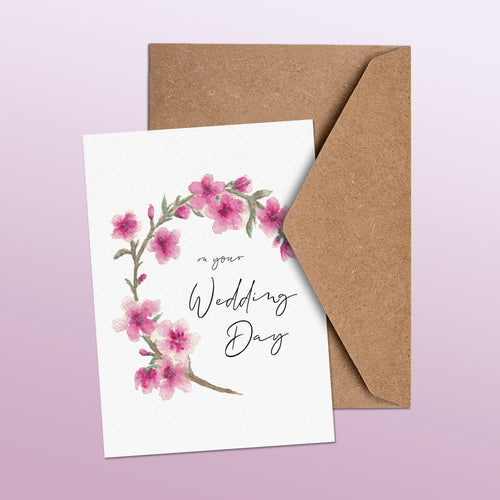 Cherry Blossom Wedding Card image 1