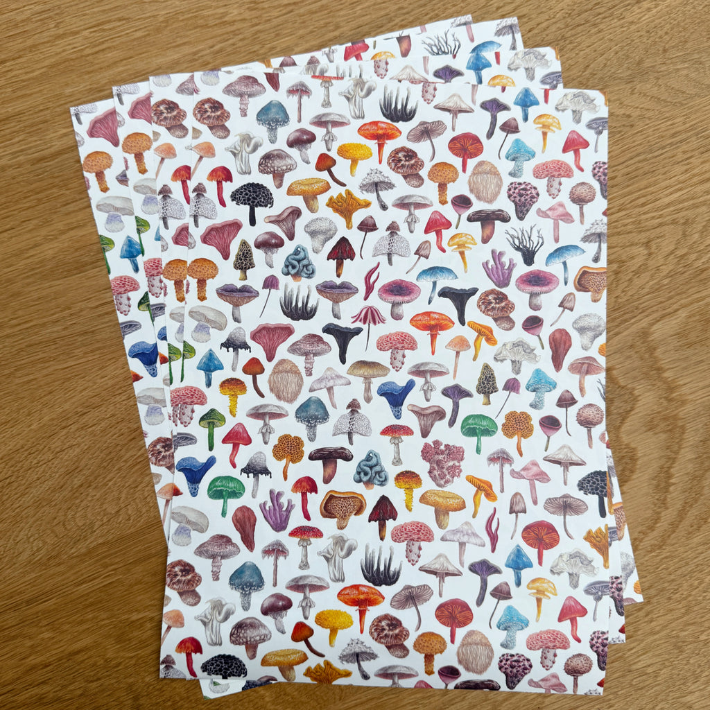 Mini Mushroom A4 Patterned Paper - Set of 4 image 1