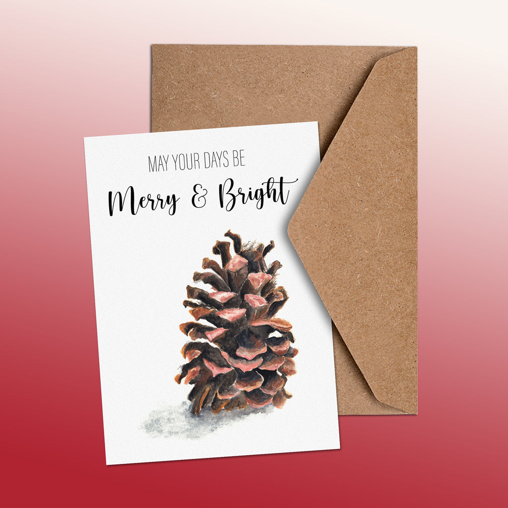 Christmas Pine Cone Greetings Card image 1