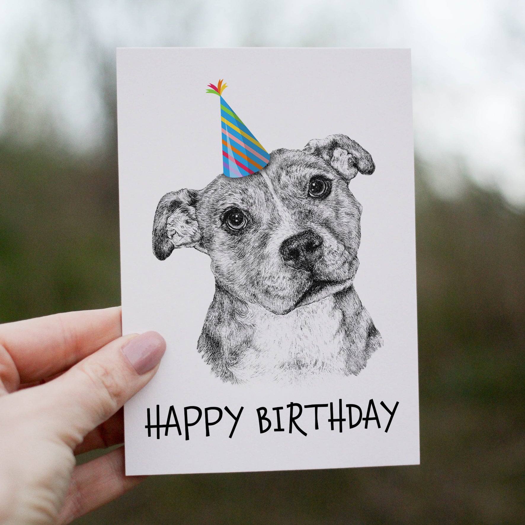 Staffordshire Bull Terrier (#1) Greetings Card image 0